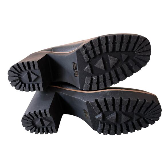 CHINESE LAUNDRY Good Day Bootie Black Chunky Boot Lug Sole Platform Size 9.5 - Picture 10 of 11